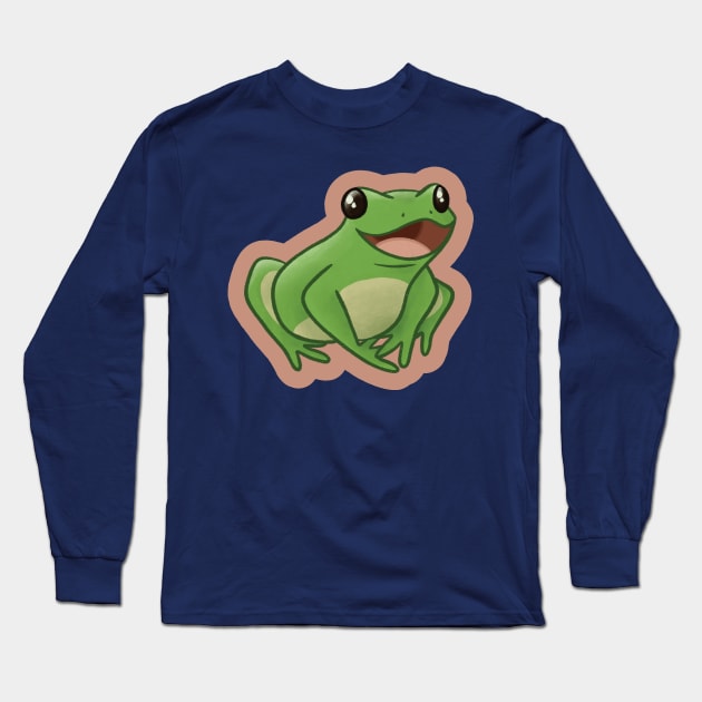 Happy Frog Long Sleeve T-Shirt by Unbrokeann